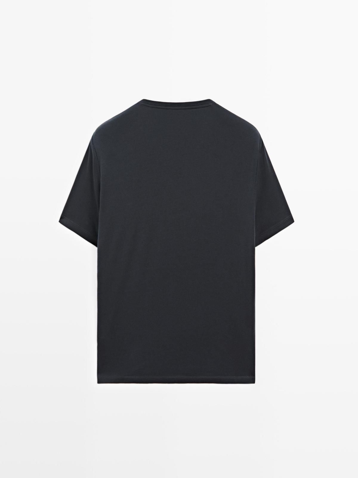 마시모두띠 프리미엄 울블렌드 반팔 티셔츠 0515/155 NAVY BLUE - 상세 이미지 2