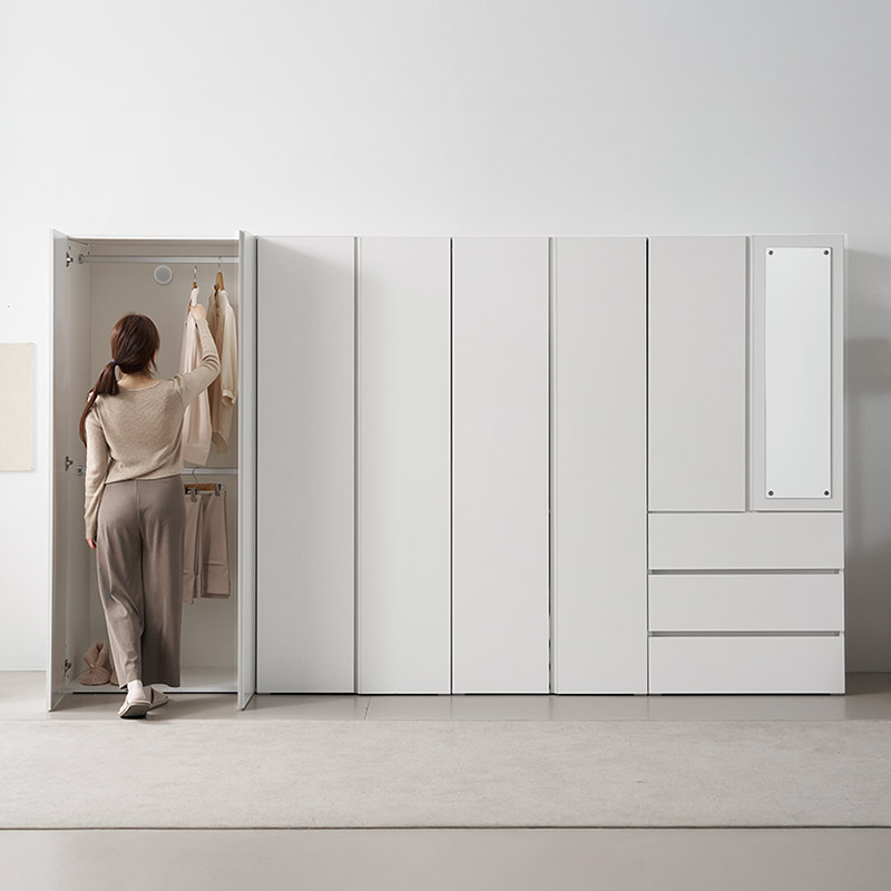 e스마트 라일 LPM 학생 작은방 간이옷장 싱글 원룸 옷장 800