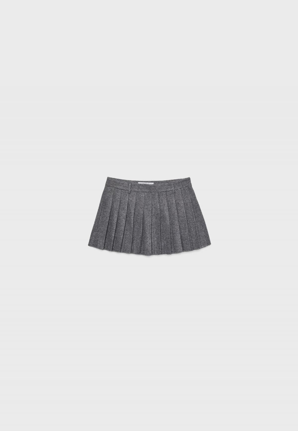 스트라디바리우스 트렌디 플리츠 미니 스커트 8419/752 GREY - 상품 이미지