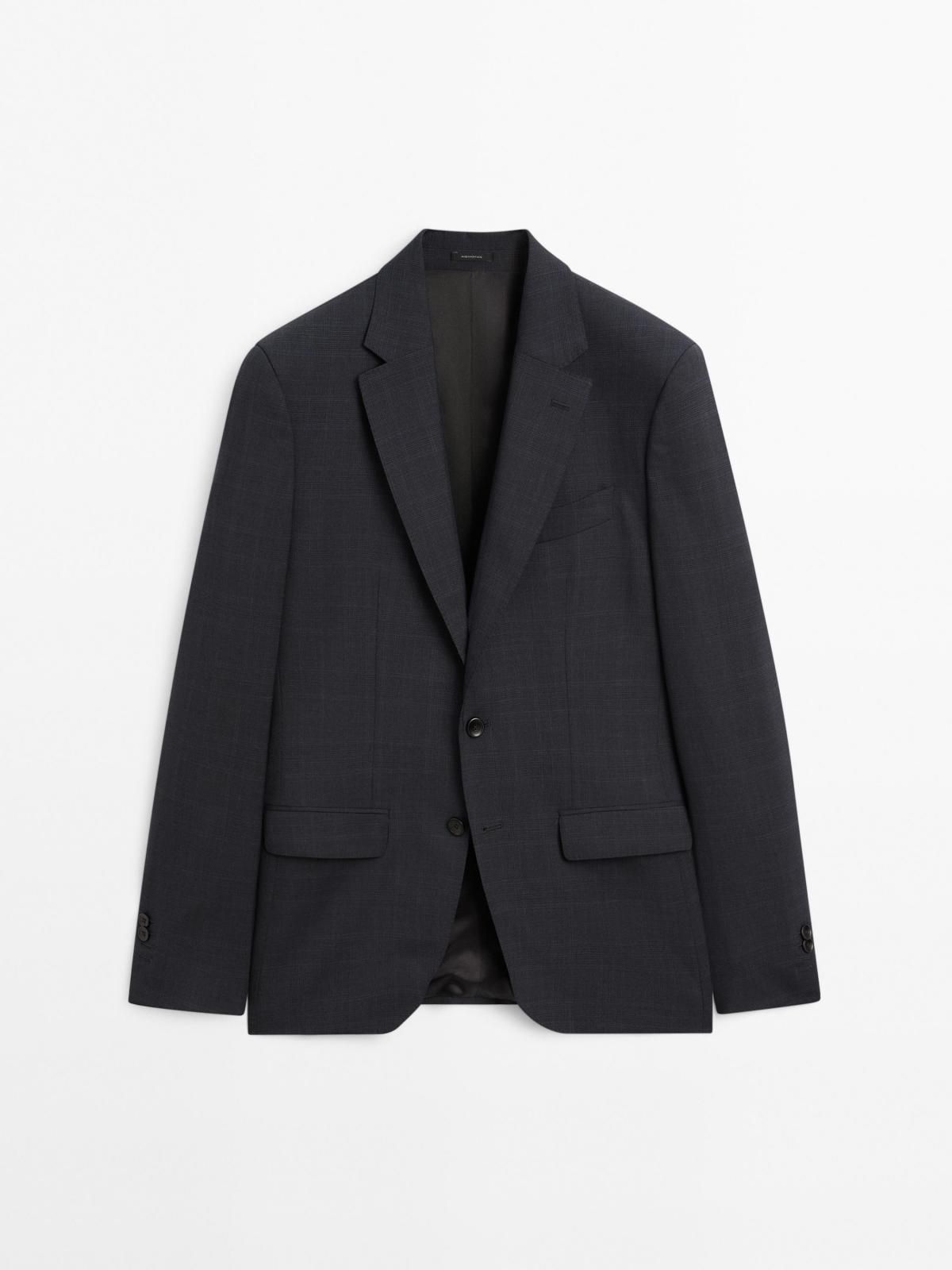 마시모두띠 클래식 체크 울 테일러드 블레이저 3512/509 NAVY BLUE - 메인 이미지