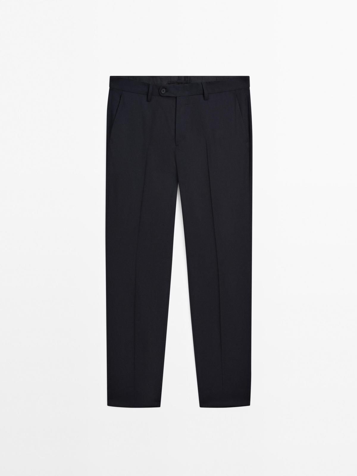 마시모두띠 울 블렌드 슬림핏 정장 팬츠 3503/502 NAVY BLUE - 상세 이미지 4