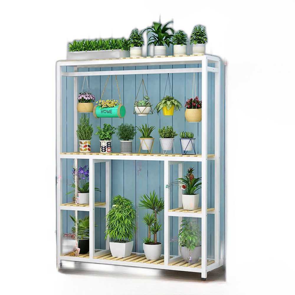 화분 진열대 철제 받침대 인테리어 베란다 선반 100X30X140 - 상품 이미지