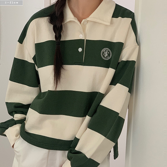 워너브 카라넥 단가라 자수 맨투맨 3col 가을 겨울 오버핏 스웨트셔츠 루즈핏 제이플로우 - 상세 이미지 5
