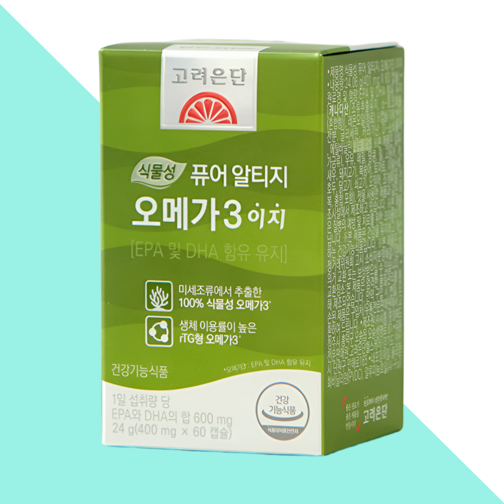 고려은단 식물성 RTG 오메가3 이지 60캡슐X1개 - 상품 이미지
