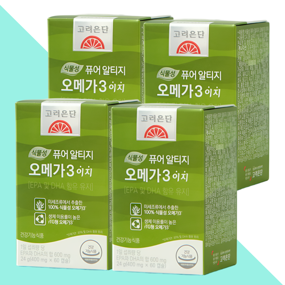 고려은단 식물성 RTG 오메가3 이지 60캡슐X4개 - 메인 이미지