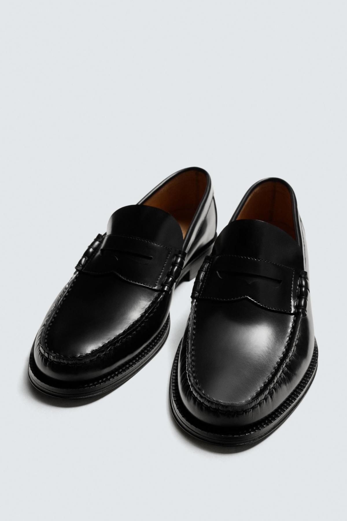 자라 블랙 클래식 레더 페니 로퍼 2682/620 BLACK - 상세 이미지 5