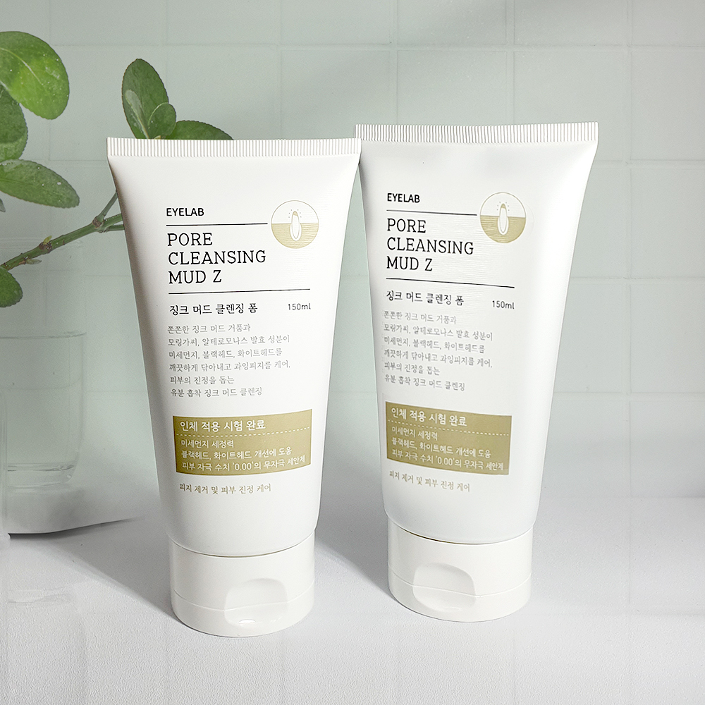 아이랩 머드 지 진정 유분 모공 블랙헤드 제거 아연 클렌징폼 150ml, 2개 - 상품 이미지
