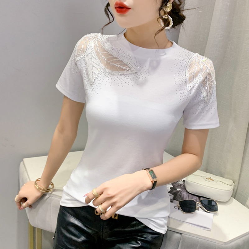여성 라인 댄스복 상의 방송댄스 요가 라틴 브라 사교 폴 스포츠 탑 운동 티셔츠 숏 줌바 - 상세 이미지 4