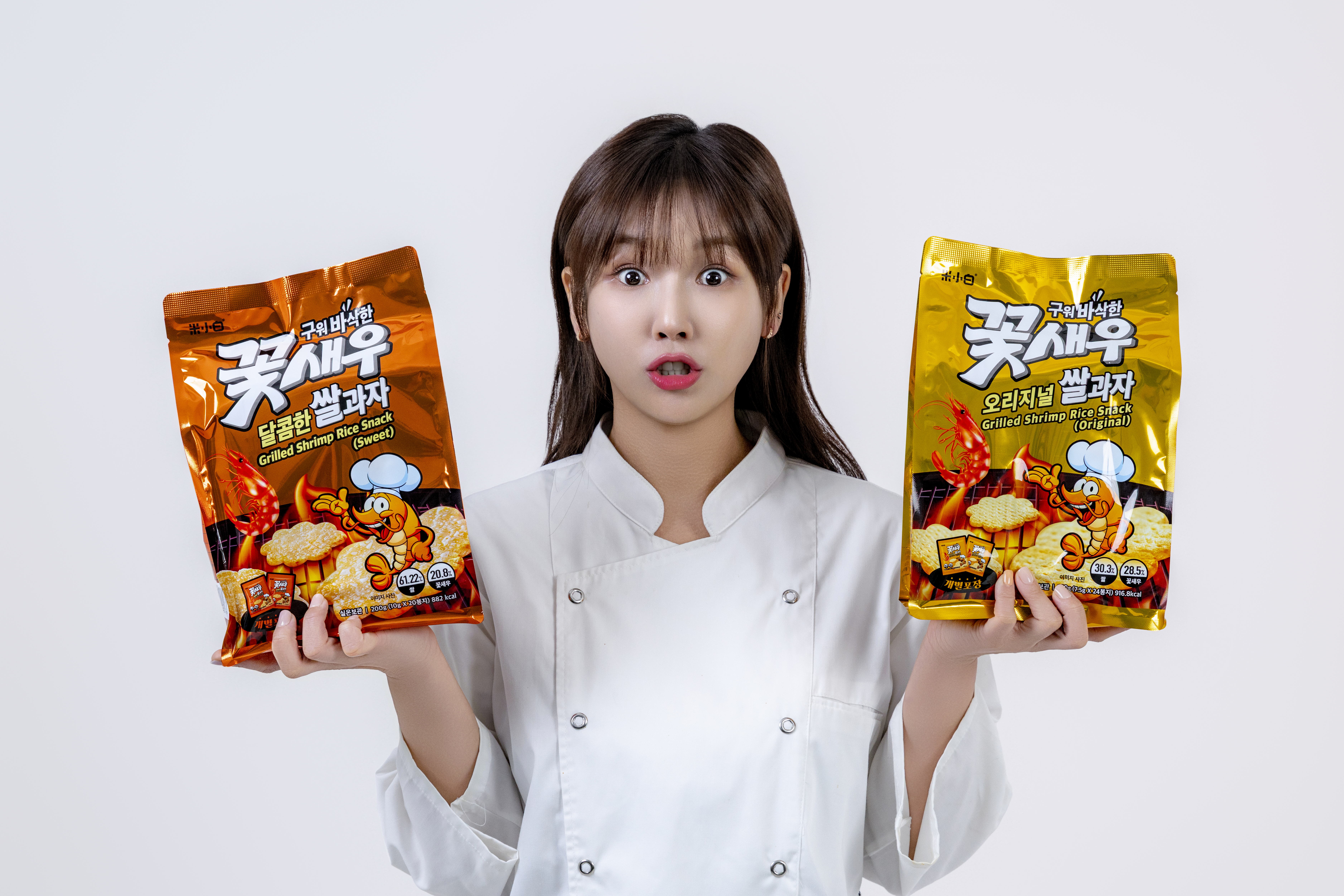 구워 바삭한 꽃새우 쌀과자 오리지널 180g 달콤한맛 200g - 상세 이미지 4