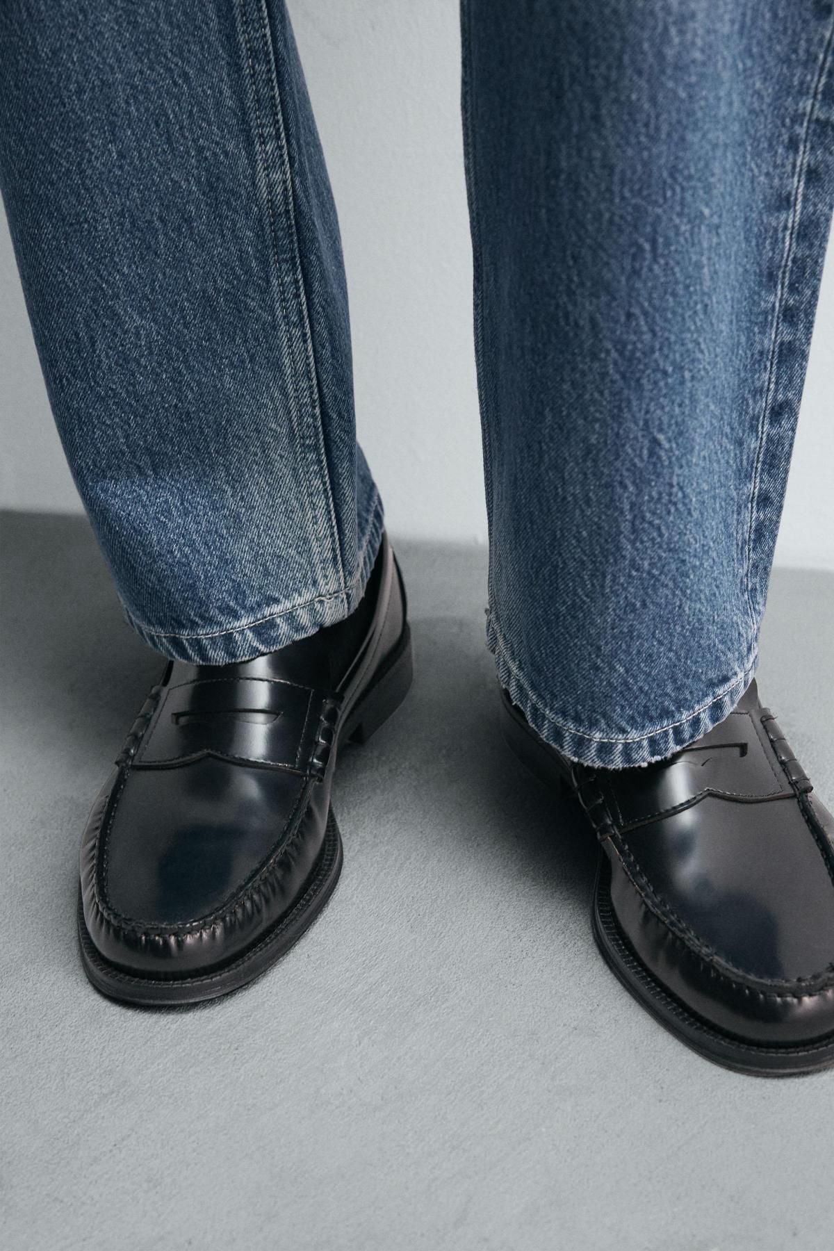자라 블랙 클래식 레더 페니 로퍼 2682/620 BLACK - 상세 이미지 4