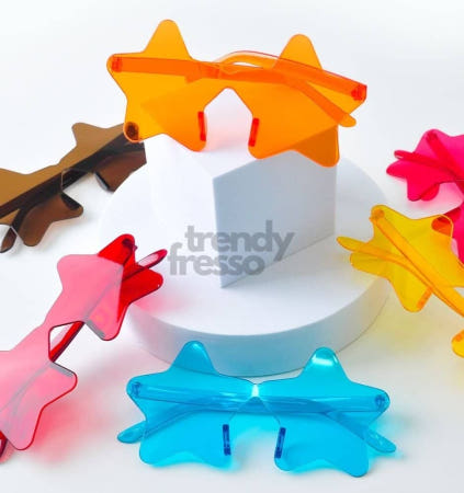 [트렌디프레소협력사]데이슬롯 별 스타 안경 클리어형 축제 운동회 파티용품