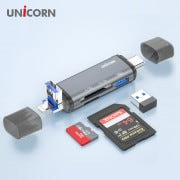 국제미디어 서진네트웍스 UNiCORN XC-3000M USB2.0 A+C타입+IOS+USB3.1 1포트 OTG 카드리더기
