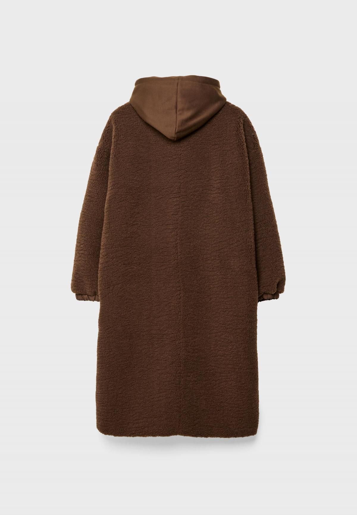 스트라디바리우스 테크니컬 퍼안감 롱 코트 8605/838 BROWN - 상세 이미지 2