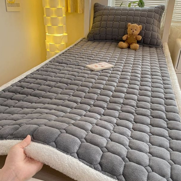 겨울용 벨벳 침대 패드 두꺼운 따뜻한 침대 패드 매트리스