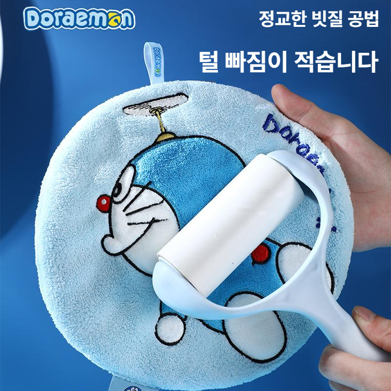도라에몽 손수건 주방 욕실 걸이형 흡수 타월 귀여운 캐릭터수건 - 상세 이미지 4