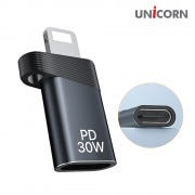 정품의류 서진네트웍스 UNiCORN CT-200A USB-C to 8PIN 컨버터(PD30W 고속충전&데이터전송) CT 시리즈 컨버터