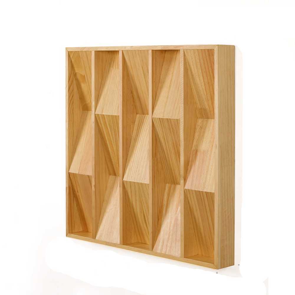 인테리어 원목 흡음판 벽면 방음 소리 흡수 보드 A형 60x60x7cm - 상품 이미지