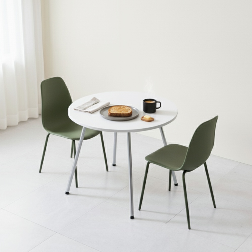 포인 원형식탁 lpm상판 원탁 작은 미니 원룸 카페테이블 900