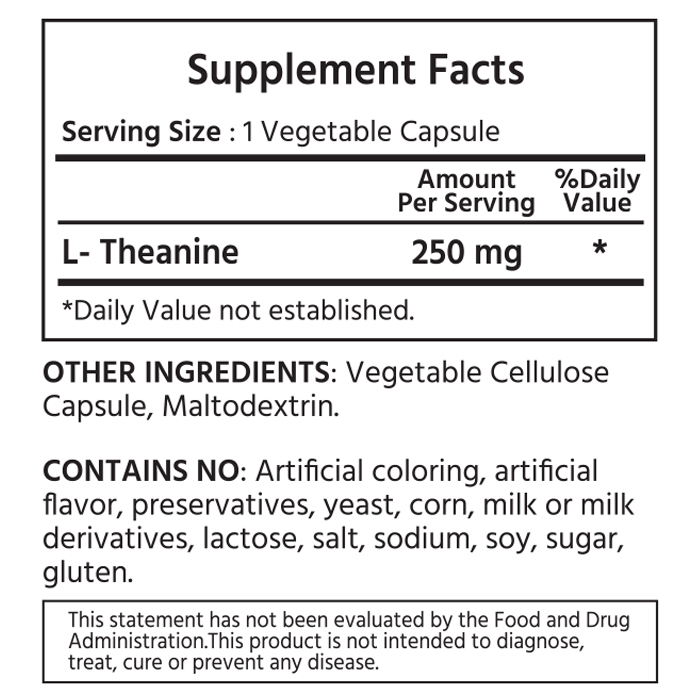 마이라이프내추럴스 엘테아닌 L-테아닌 250mg 알약 240캡슐, 1개 이미지 2