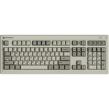 FL-ESPORTS OG104 레트로 유무선 블루투스 기계식 키보드 레트로 그레이, 카일 저소음크림축