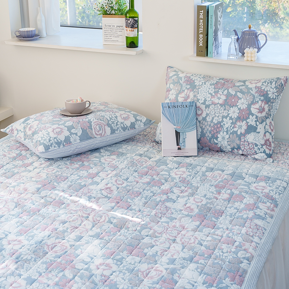나라데코 플라워 착번 극세사패드 따뜻한 겨울 침대 패드 SS