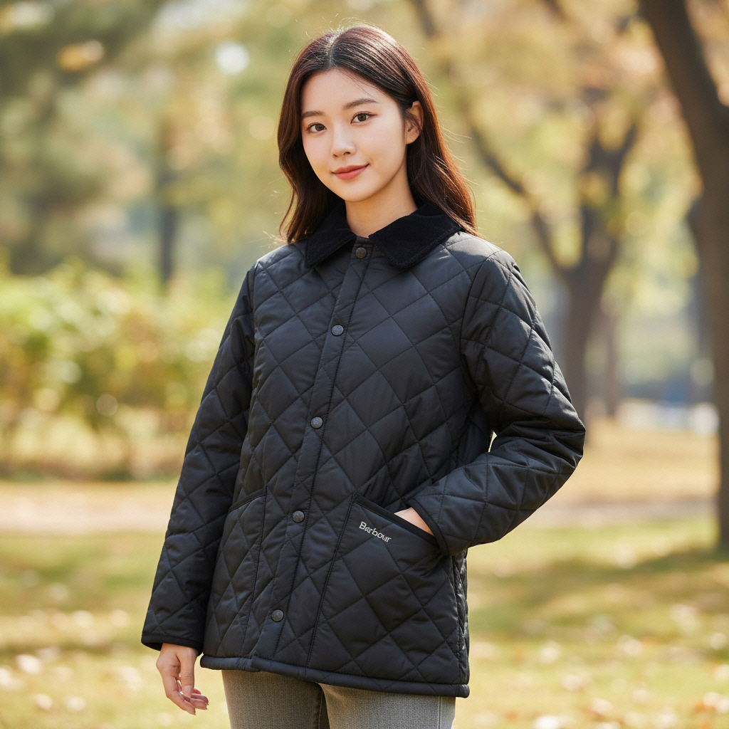 바버 리데스데일 여성용 퀼팅 자켓 영국판 블랙, S(키즈) 이미지 4