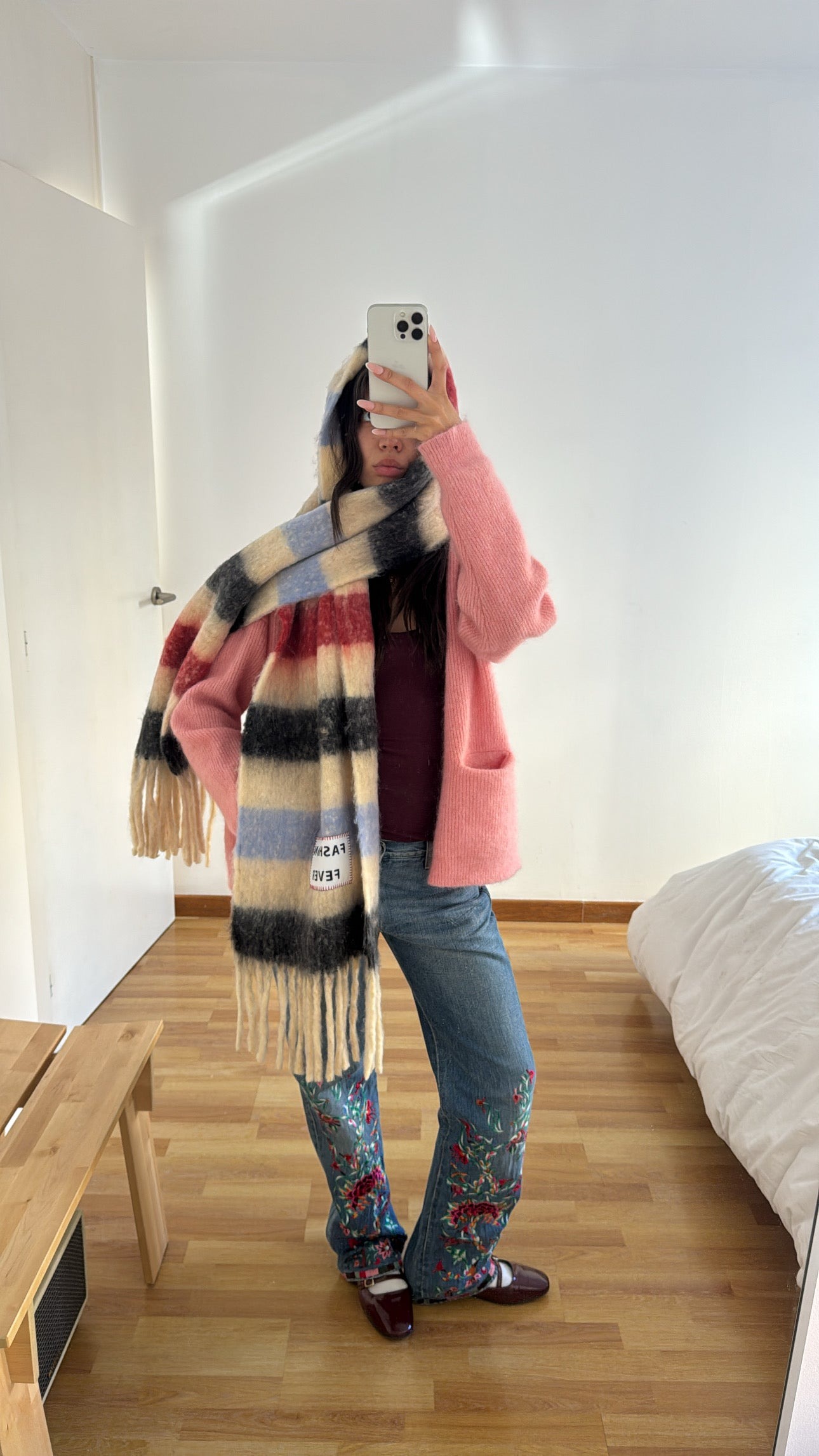 겨울 머플러 커플 양면 부드러운 스페인 VERB TO DO 목도리 남녀공용 FASHION - 상세 이미지 3