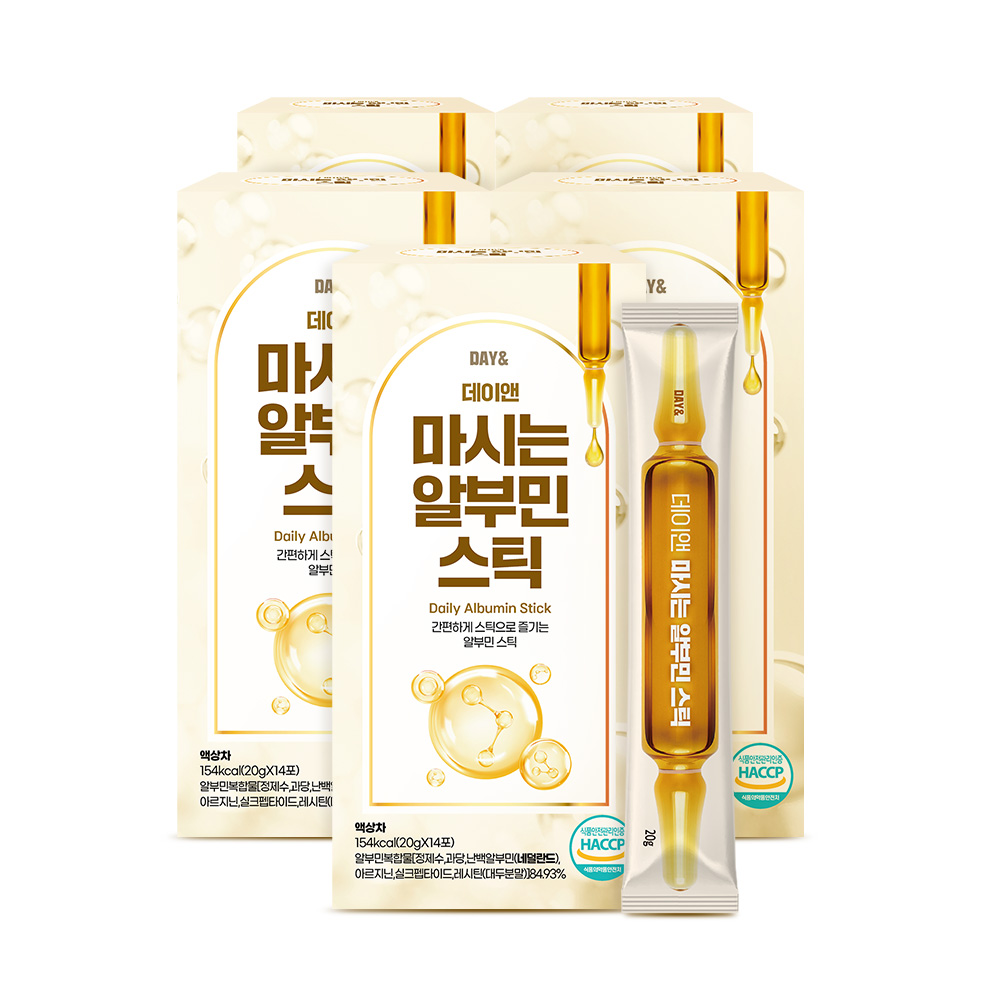 데이앤 마시는 알부민 스틱 20g 사과, 14포, 5개 - 메인 이미지