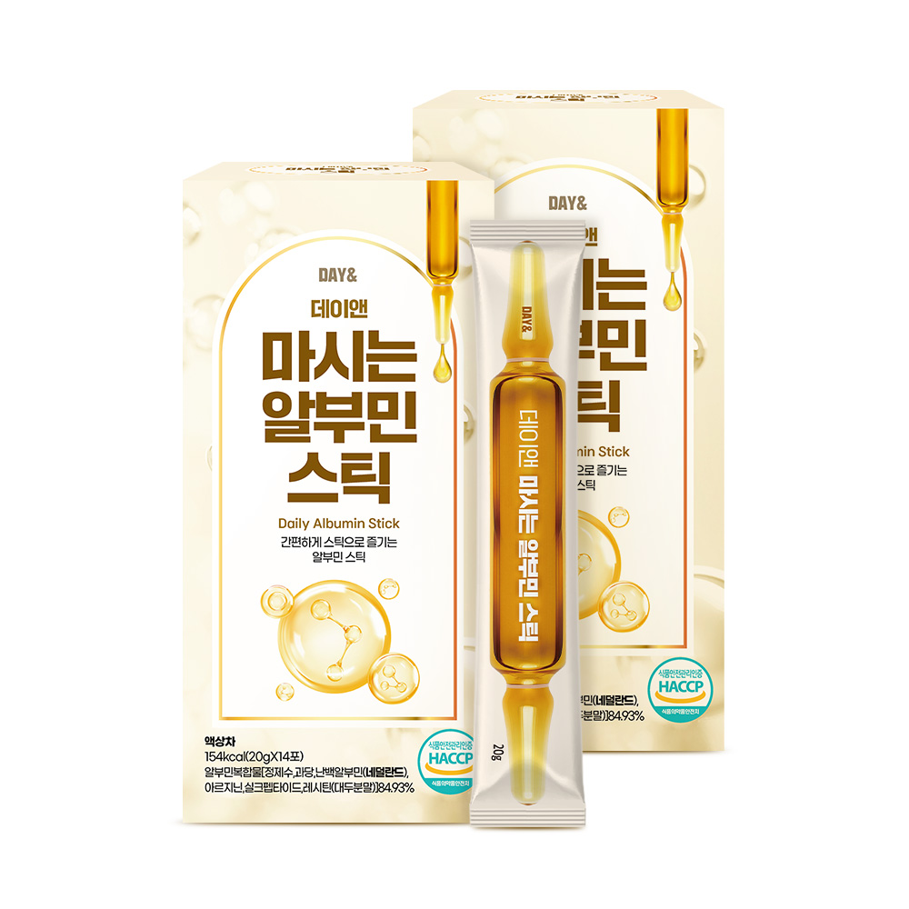 데이앤 마시는 알부민 스틱 20g 사과, 14포, 2개 - 메인 이미지