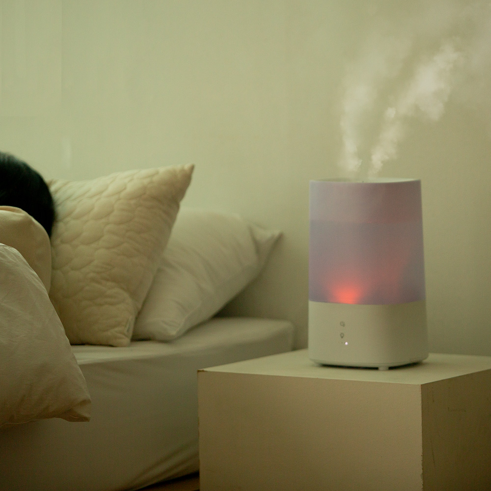 디큐브 4L 무소음 가습기 사무실 원룸 필터없는 대형 가습기 거실 침대 통세척 비염