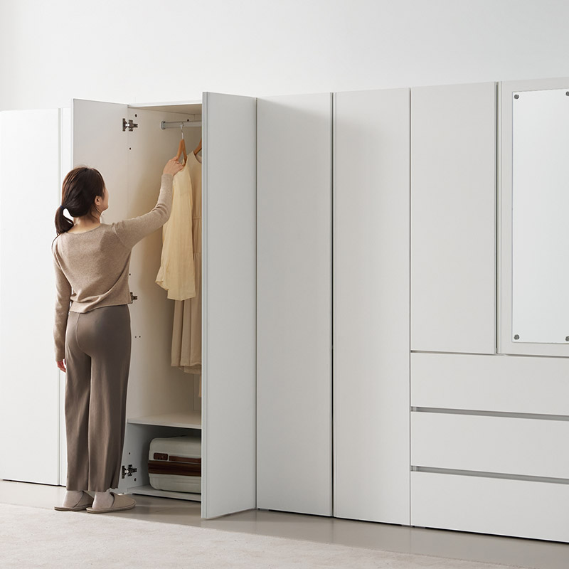 e스마트 라일 LPM 학생 작은방 간이옷장 싱글 원룸 옷장 800