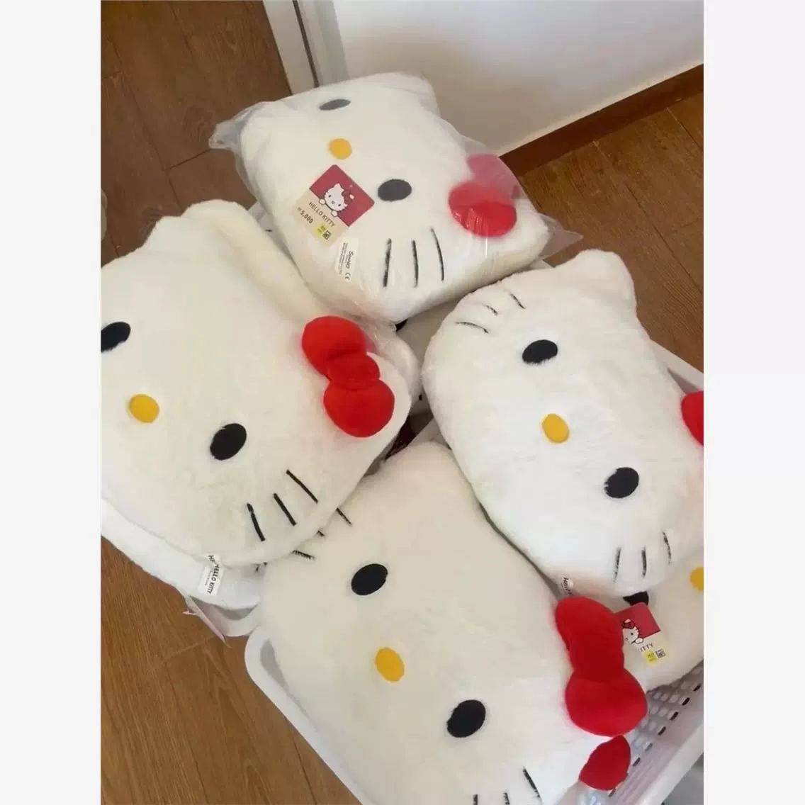 헬로키티 쿠션 베개 방석 대형 소파 침대 선물 키 36x27cm 키티 캣 빅 헤드 베개 36x27cm - 상세 이미지 4