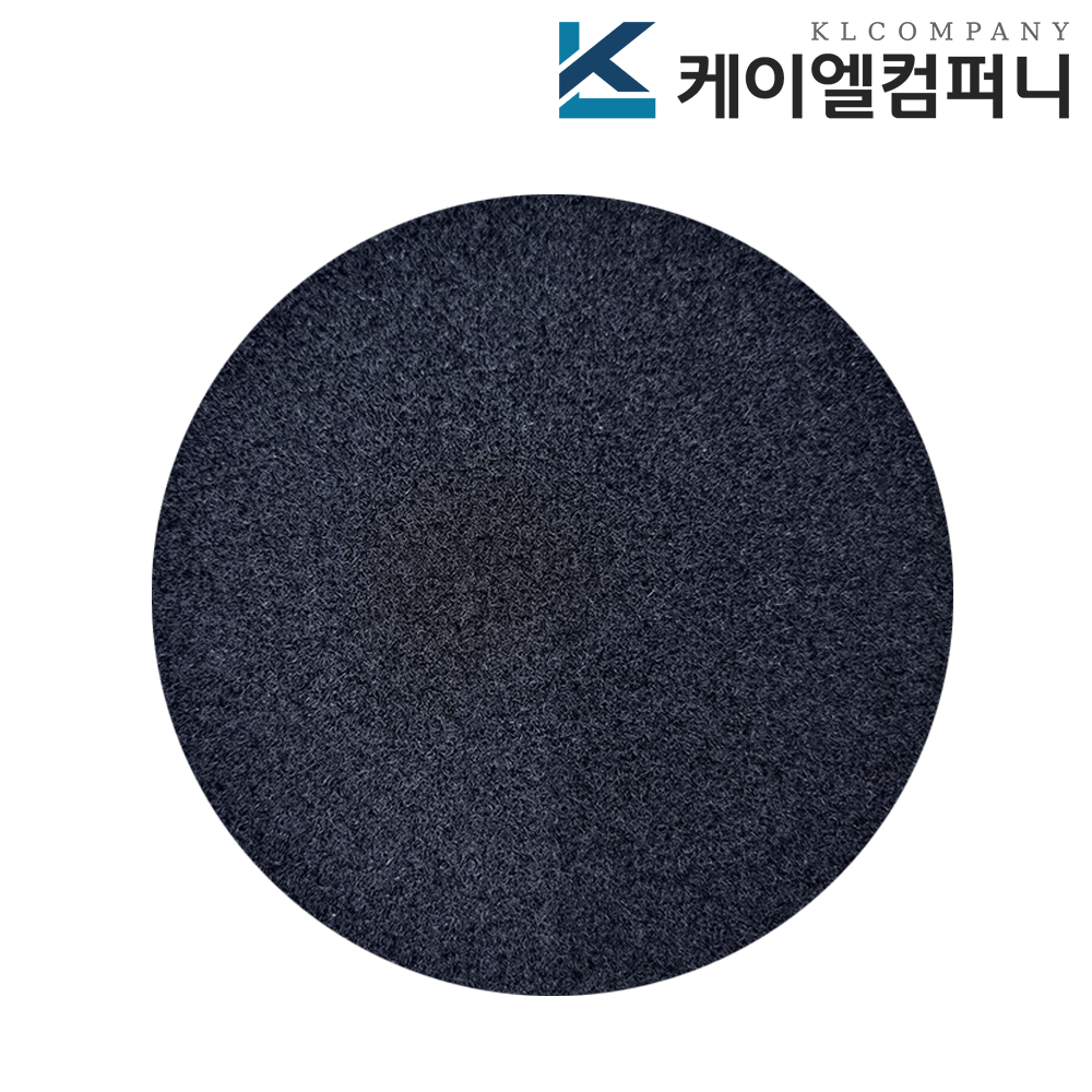 지름 14.5cm(6인치) 국산 원형 접착벨크로 양면테이프 검정색 보들이 1개 - 상품 이미지