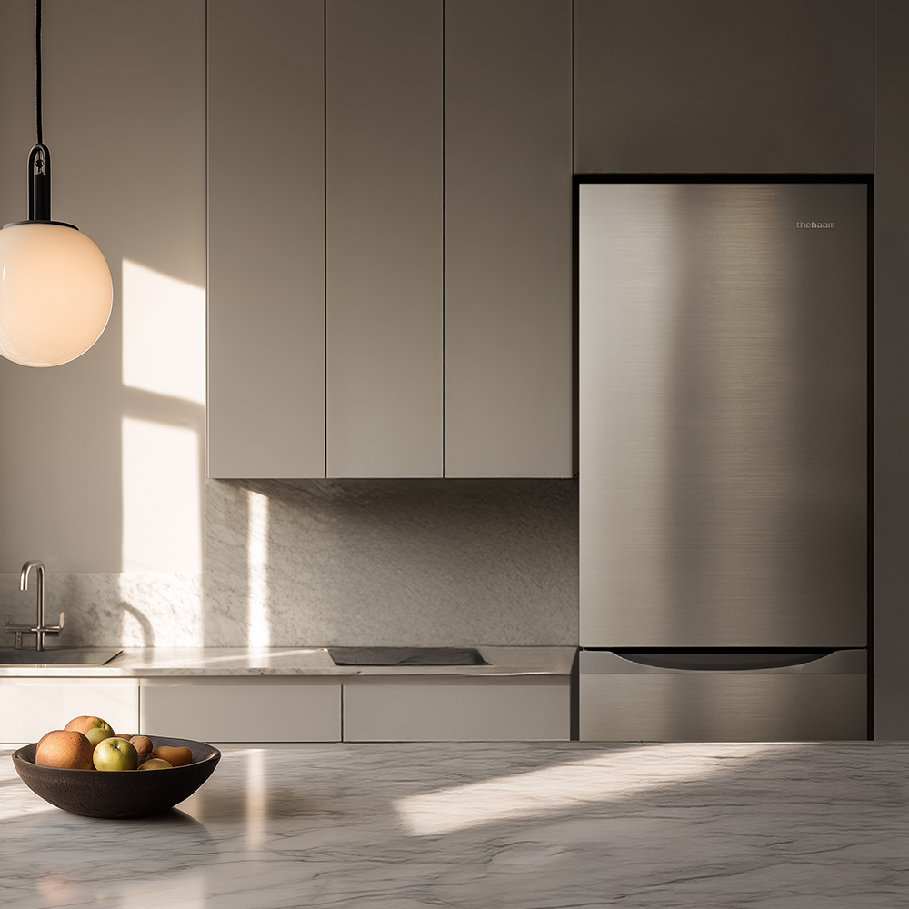 더함 소형 미니 냉장고 사무실 신혼 원룸 2도어 냉장고 205L 메탈실버 방문설치