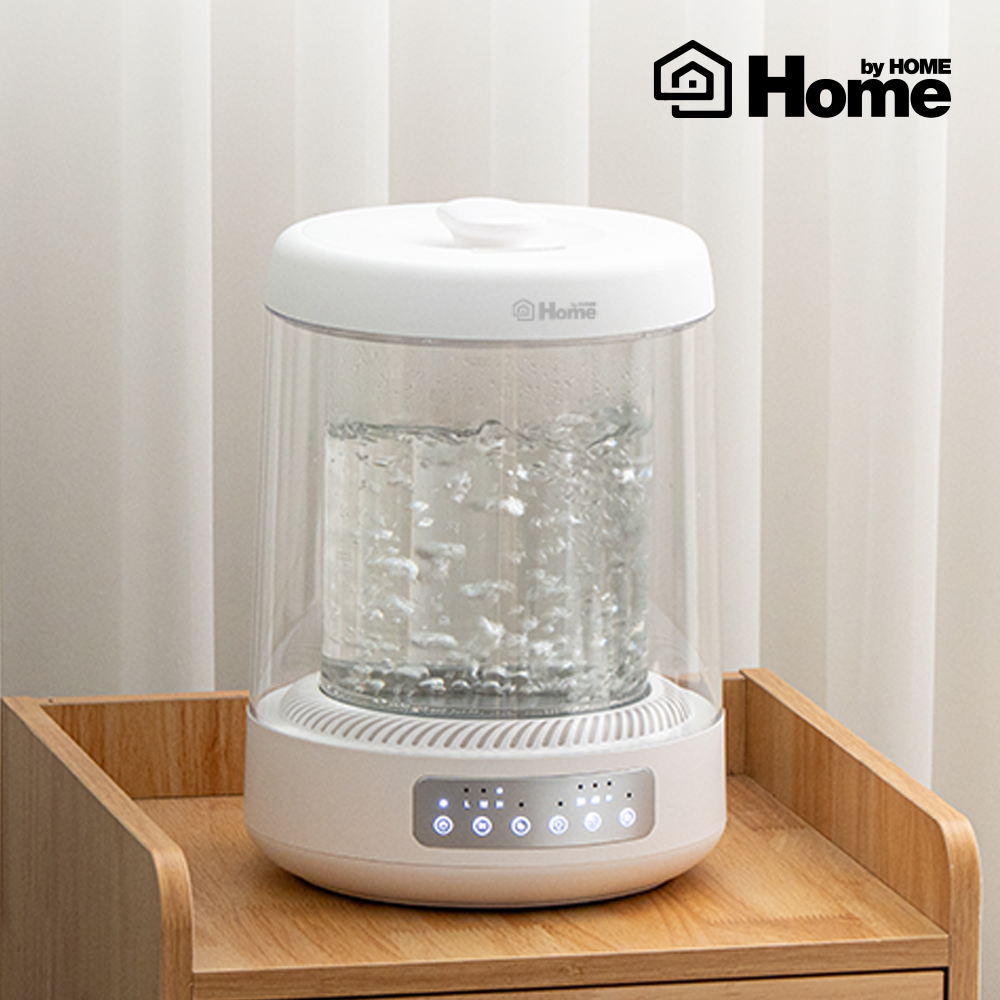 홈바이홈 휴미스 물멍 가습기 가열식 간편세척 저전력 대용량 살균 열풍 건조 세척