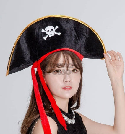 [트렌디프레소협력사]데이슬롯 해적 선장 모자 고급형 할로윈용품 마녀모자 분장소품