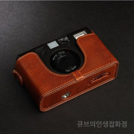 소가죽 하프 보호 콘탁스 힌지 케이스 T3 장비 커버