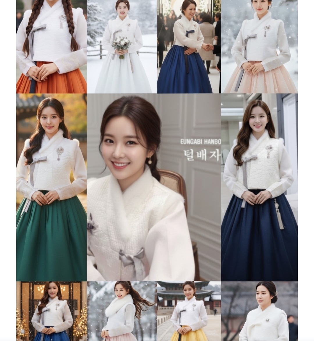 한복대여 은가비한복 털배자 한복후기 한복코디