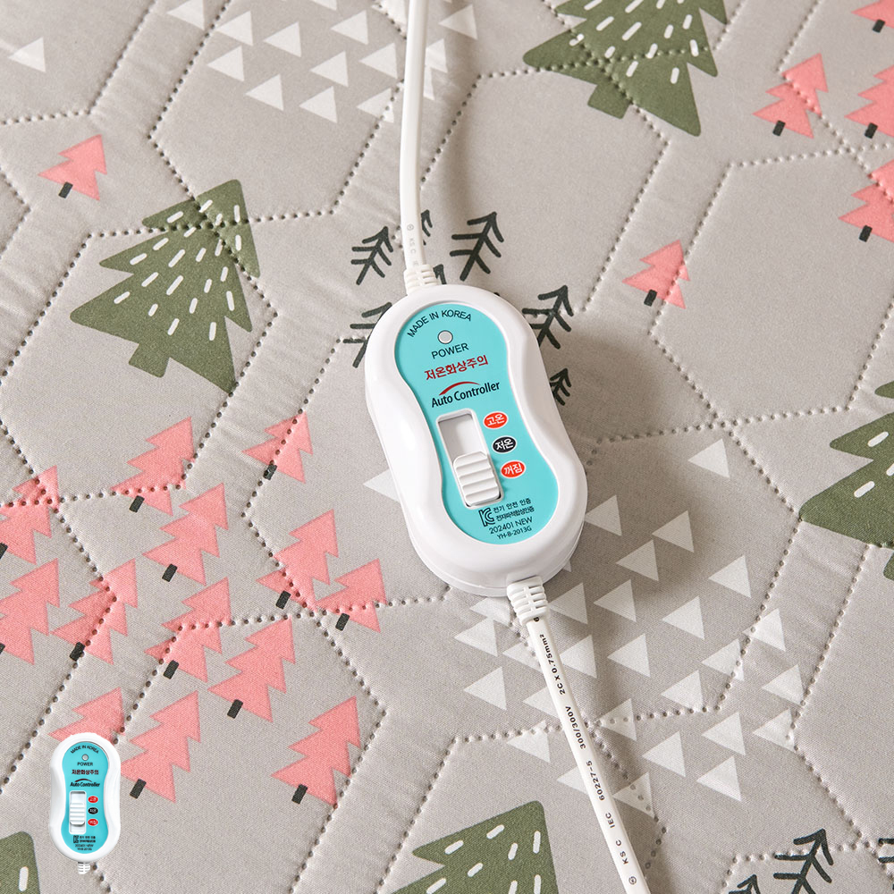 사무실 가정용 전기방석 1인용/2인용 국내산 항균 원단 과열방지 포레스트 핑크