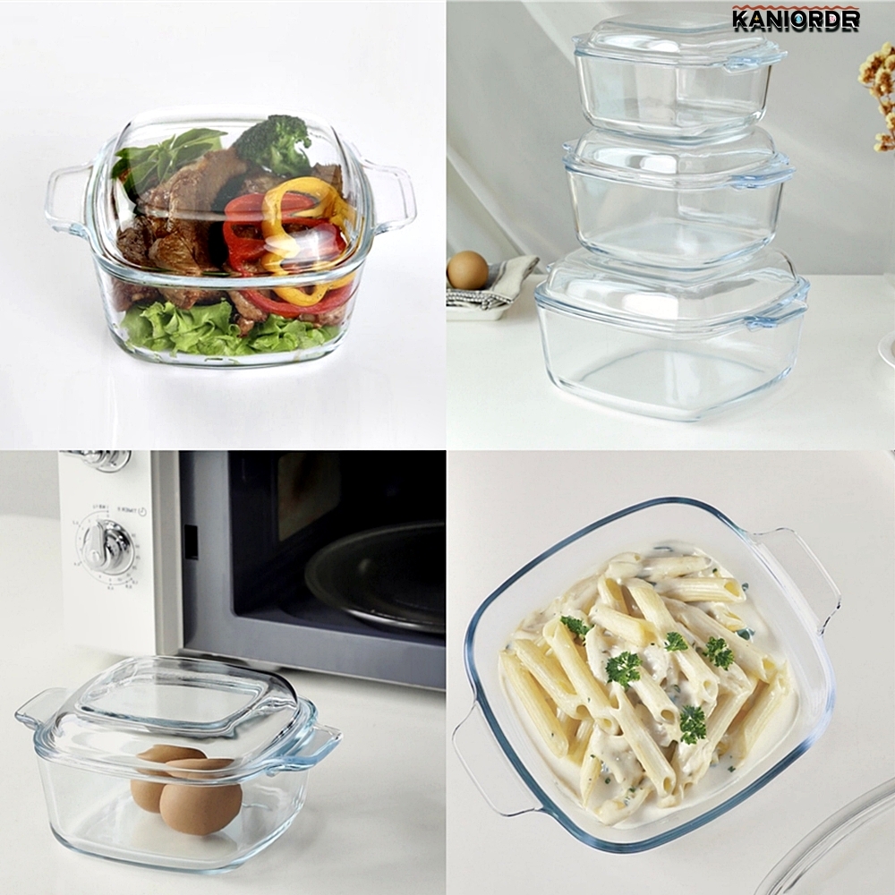 내열유리그릇 유리 용기 찜기 파스타 그라탕 전자레인지용 오븐 글라스 1000ml0 - 상품 이미지