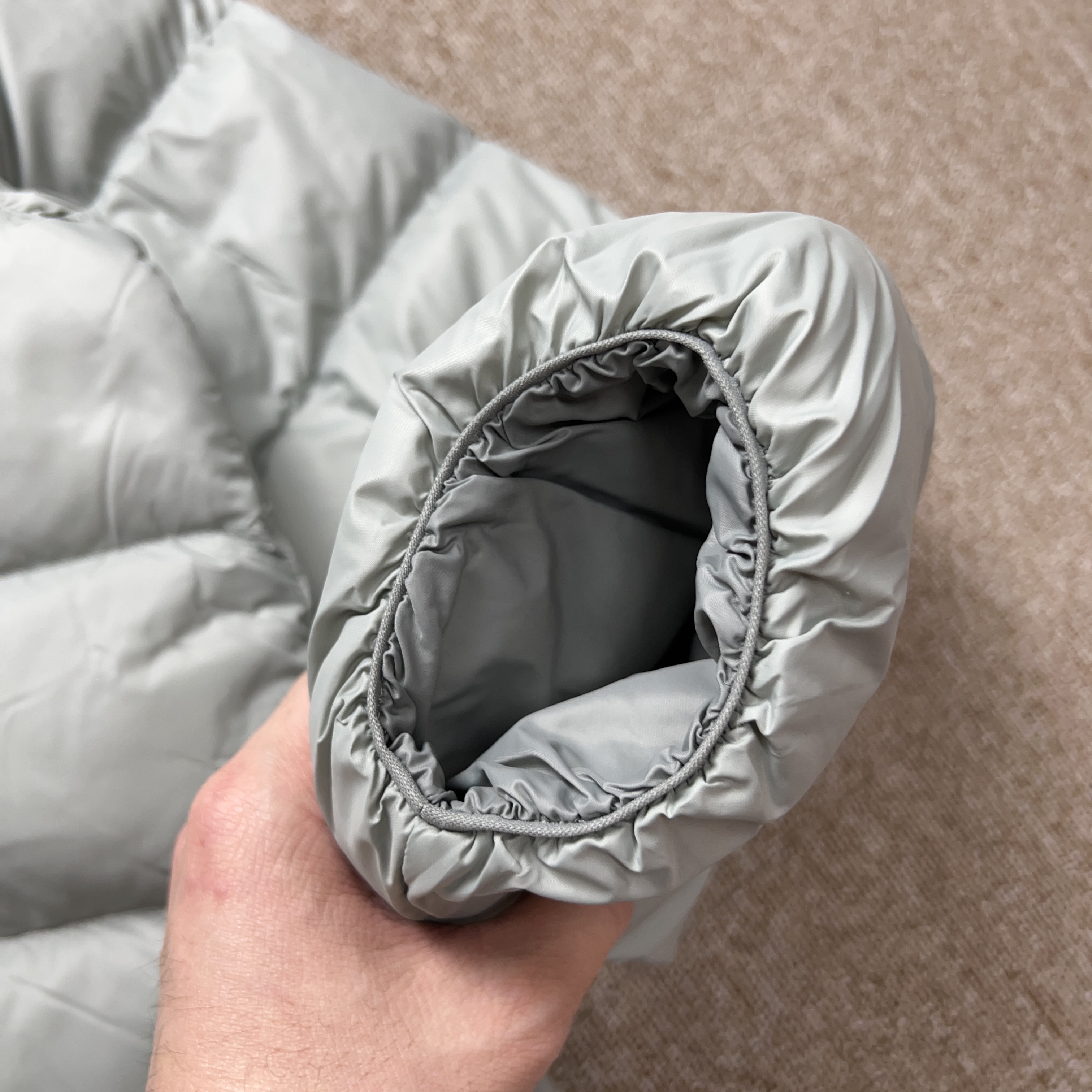 노스페이스 패딩 루타 덕다운 오리털 투웨이 온볼 후드 자켓