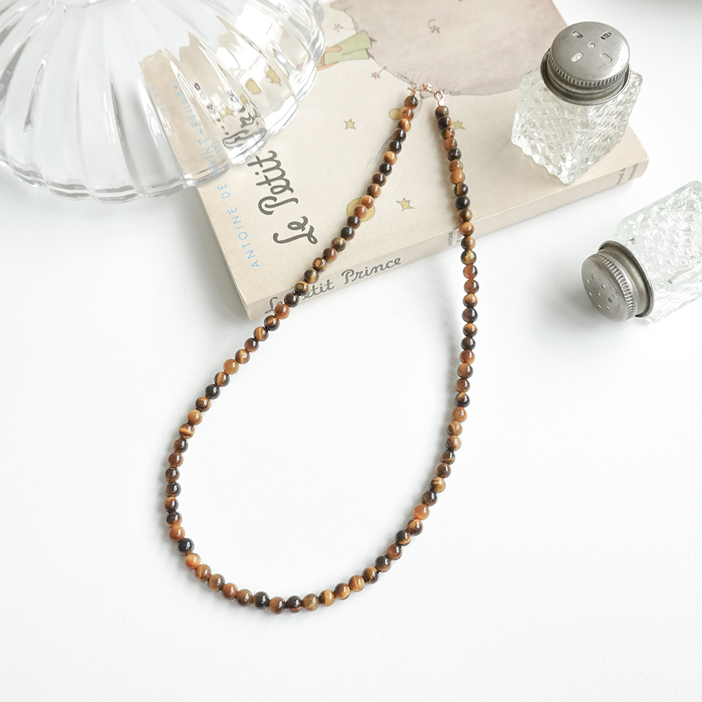 14k 4mm 호안석 목걸이 OPPN0351 - 상세 이미지 4