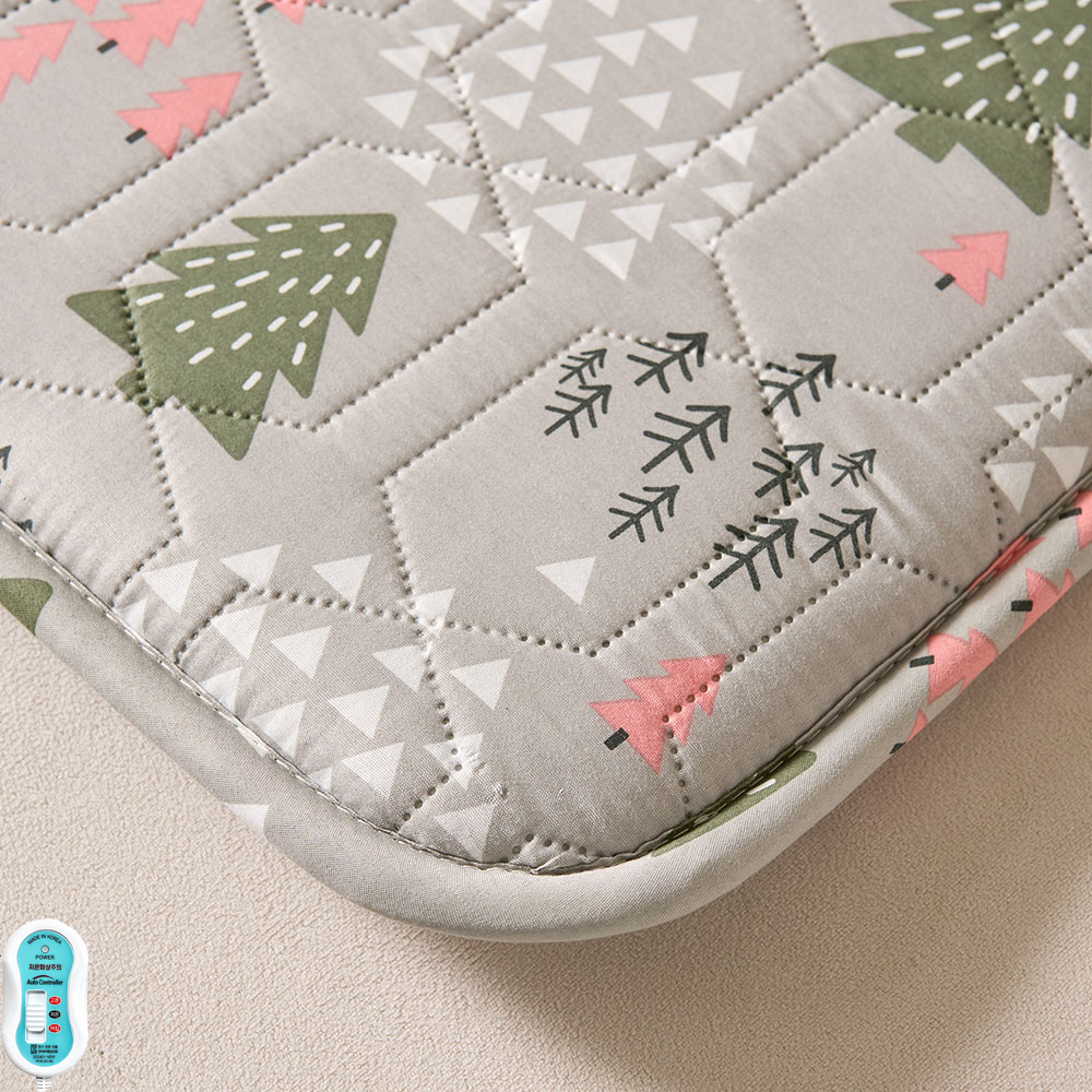 사무실 가정용 전기방석 1인용/2인용 국내산 항균 원단 과열방지 포레스트 핑크