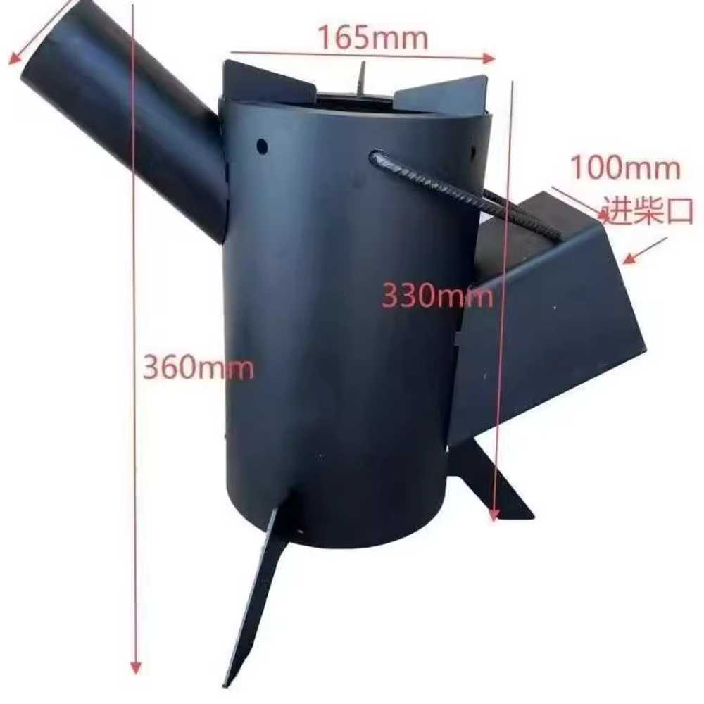 휴대용 화로대 장작 우드스토브 원형 여행 훈제 캠핑 30cm - 상세 이미지 5