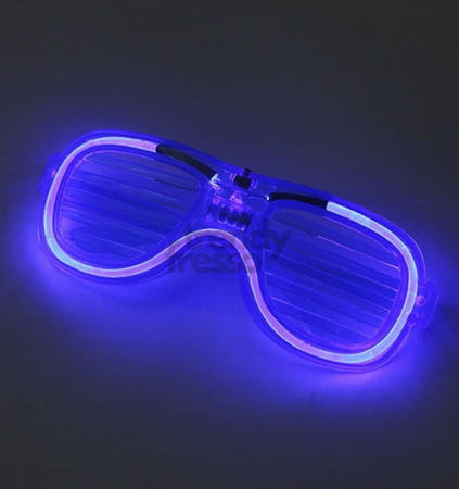 [트렌디프레소협력사]데이슬롯 LED 셔터쉐이드 안경 블루 소품 클럽 파티