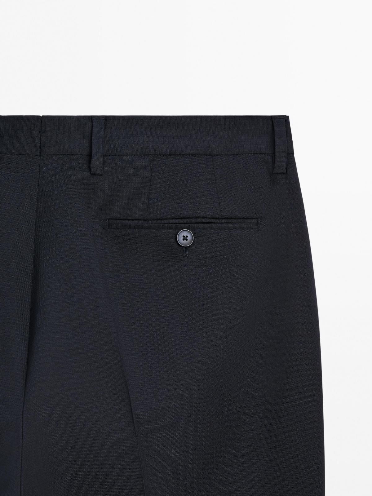 마시모두띠 울 블렌드 슬림핏 정장 팬츠 3503/502 NAVY BLUE - 상세 이미지 5