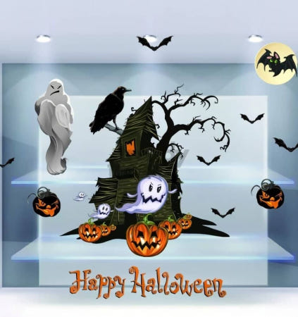 [트렌디프레소협력사]데이슬롯 할로윈 윈도우스티커 대형 유령의집 파티용품 장식소품