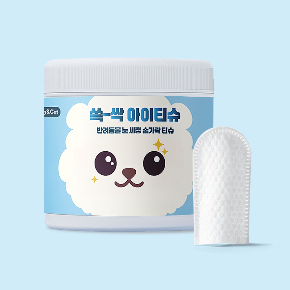 크레용펫 핑거 펫티슈 눈 귀 쓱싹 60매 - 상품 이미지
