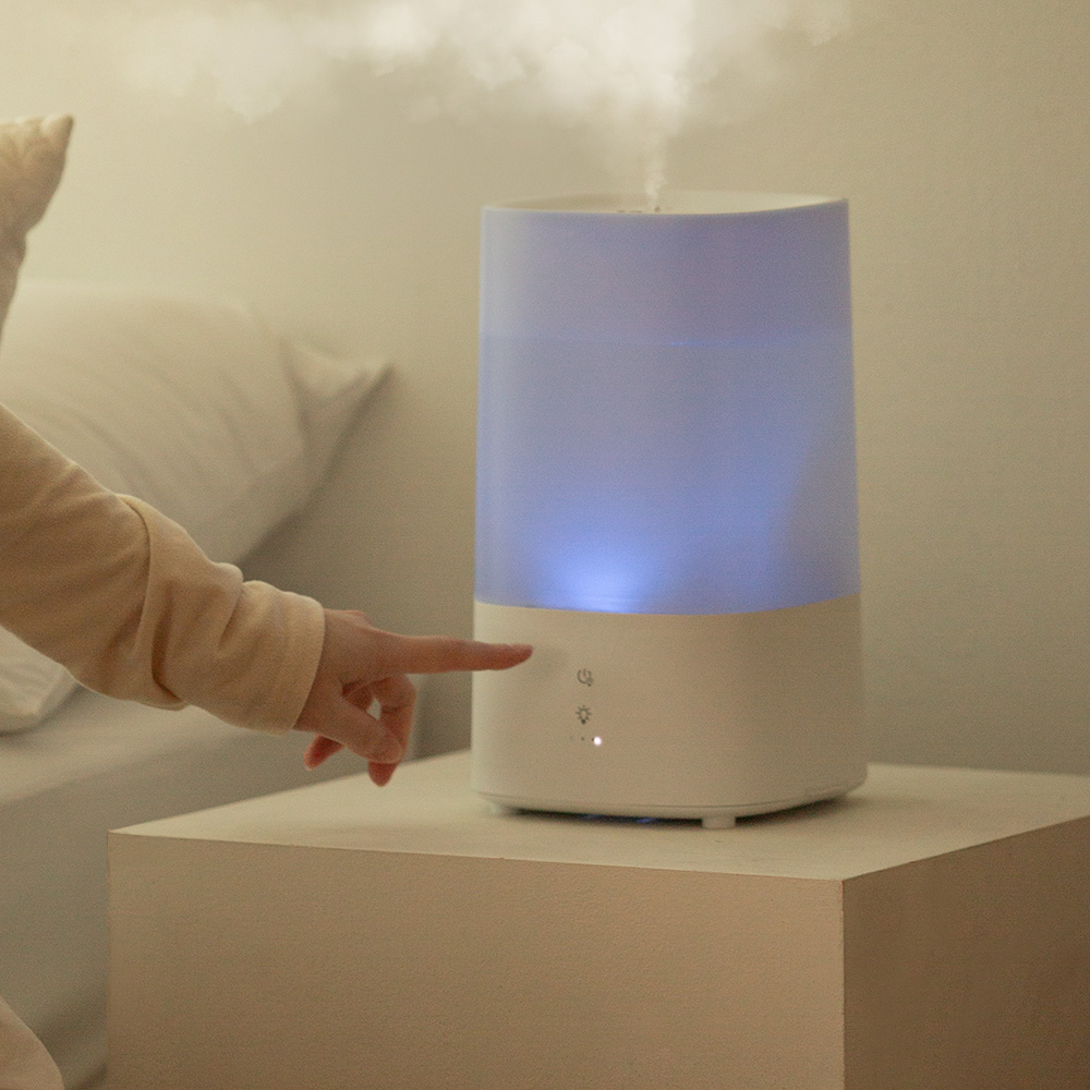 디큐브 4L 무소음 가습기 사무실 원룸 필터없는 대형 가습기 거실 침대 통세척 비염