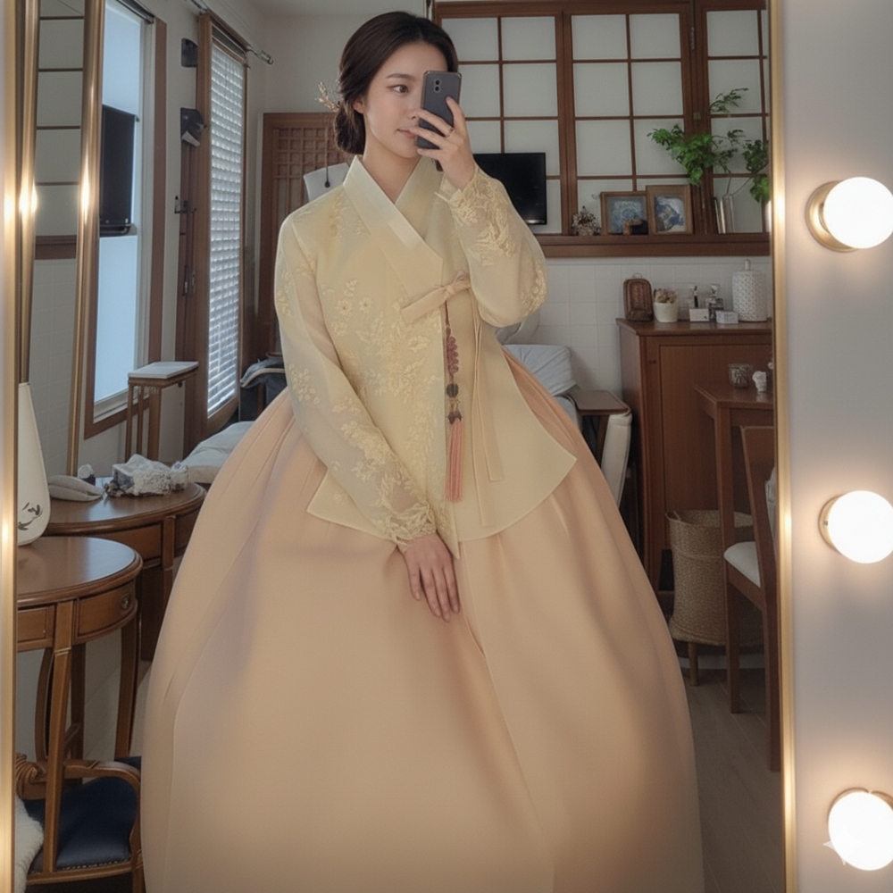 한복대여 은가비한복 미스청담2 결혼식 커플 웨딩촬영 드레스 - 상품 이미지